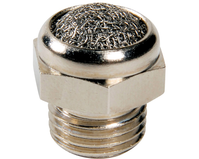 Brass silencer for Namur solenoid pilot valves 1/8''